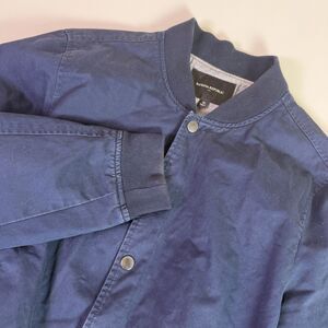 Banana Republic Bomber Jacket Men's M Blue Snap Front Minimalist Casual Flight